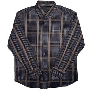 Tommy Bahama Silk‎ Shirt Men's Size Large Long Sleeve Striped Button Up Dress